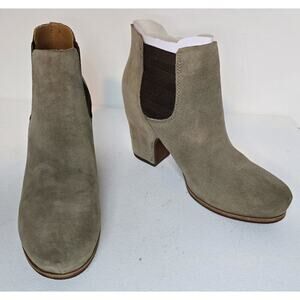 Kork Ease Shirome Suede Boots Women's Size 7.5 lt. Brown Leather Bootie Heel